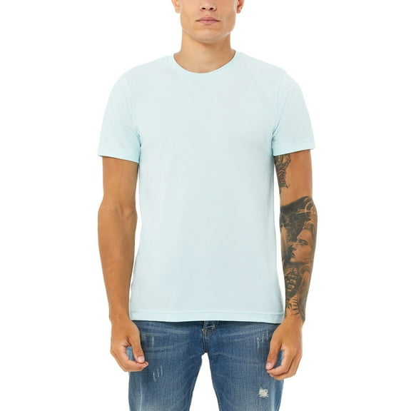JustBlanks Jersey Tee Coverstitched Collar Sleeves Shoulder to Shoulder Taping