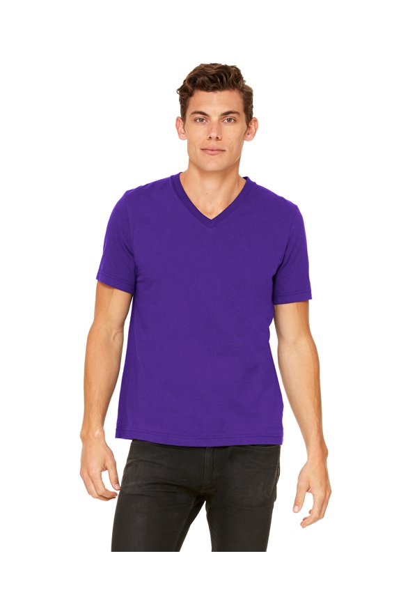Jersey V Neck Tee Shoulder to Shoulder Taping Pre Shrunk