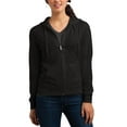thumbnail image 1 of JustBlanks Womens Lightweight Long Sleeve Full Zip Hoodie Fitted Jersey Cotton Poly Blend, 1 of 1