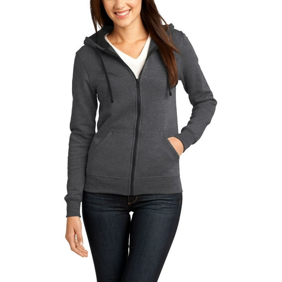 JustBlanks Full Zip Hooded Fleece Jacket for Juniors Stylish Lightweight