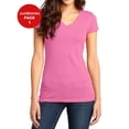 thumbnail image 1 of JustBlanks Juniors Very Important V Neck T Shirt 100 Ring Spun Combed Cotton 4.3 oz. Weight, 1 of 1
