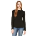 thumbnail image 1 of JustBlanks LADIES' JERSEY LONG SLEEVE T SHIRT, Black, S, 1 of 1