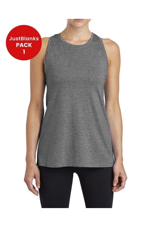 Women Tri Blend Racerback Wicking Tank with PosiCharge Tech