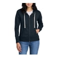 thumbnail image 1 of JustBlanks Womens Cotton Blend Full Zip Hoodie with Hood and Kangaroo Pockets, 1 of 1