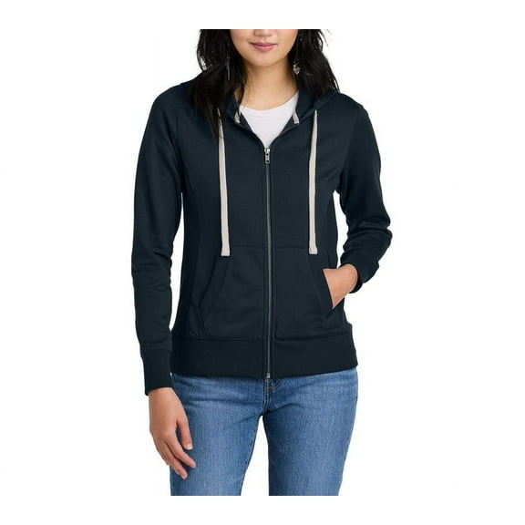 JustBlanks Womens Cotton Blend Full Zip Hoodie with Hood and Kangaroo Pockets