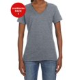 thumbnail image 1 of JustBlanks Ladies Ring Spun Cotton V Neck T Shirt, 1 of 1