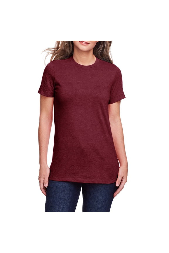 Ladies Softstyle CVC Cotton Polyester Semi Fitted Crew Neck Short Sleeve T Shirt