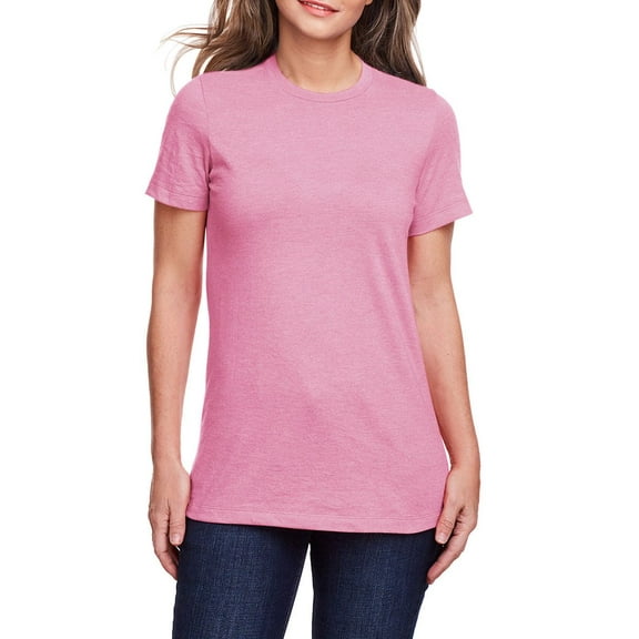 JustBlanks Ladies Softstyle CVC Cotton Polyester Semi Fitted Crew Neck Short Sleeve T Shirt