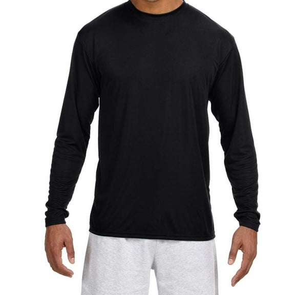 JustBlanks Mens Crew Neck T Shirt Long Sleeve Cooling Performance
