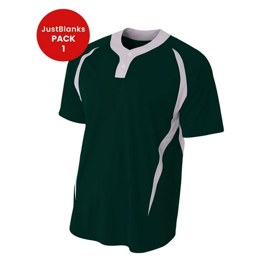 JustBlanks Men Short Sleeve T Shirts Performance Lightweight 2 Button Color Blocked Baseball Henley