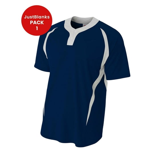 JustBlanks Men Short Sleeve T Shirts Performance Lightweight 2 Button Color Blocked Baseball Henley