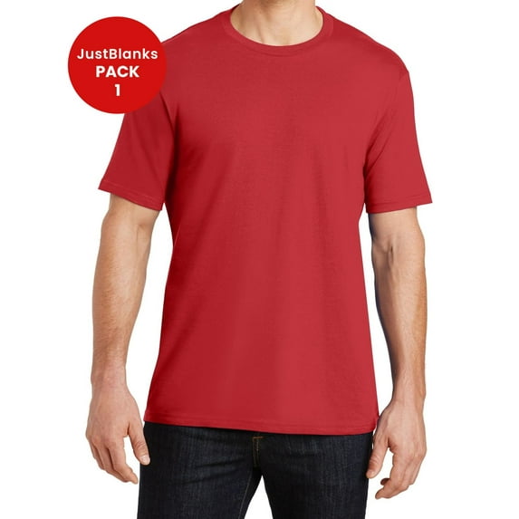 JustBlanks Mens Soft Durable Weight Crew Tee Lightweight Cotton Shirt for Everyday Wear