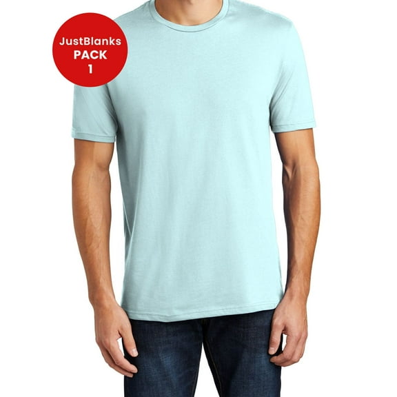 JustBlanks Mens Soft Durable Weight Crew Tee Lightweight Cotton Shirt for Everyday Wear