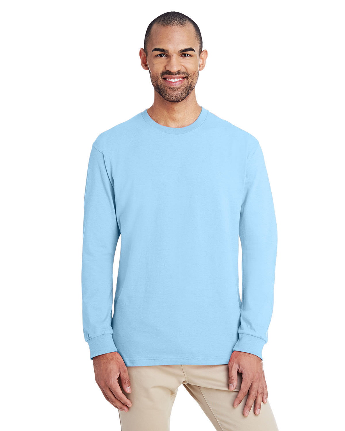 JustBlanks Men's Hammer Long Sleeve Tee Shirt 100% Combed Cotton T