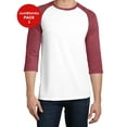 thumbnail image 1 of JustBlanks Very Important Tee 3/4 Sleeve Raglan Slightly slimmer body Back neck tape Straight hem, 1 of 1