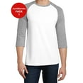 thumbnail image 1 of JustBlanks Very Important Tee 3/4 Sleeve Raglan Slightly slimmer body Back neck tape Straight hem, 1 of 1