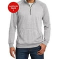 thumbnail image 1 of JustBlanks Mens Long Sleeves Lightweight Fleece 1 4 Zip Reverse Coil Zipper Cotton Poly Casual Pullover Sweater, 1 of 1