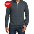 thumbnail image 1 of JustBlanks Mens Long Sleeves Lightweight Fleece 1 4 Zip Reverse Coil Zipper Cotton Poly Casual Pullover Sweater, 1 of 1