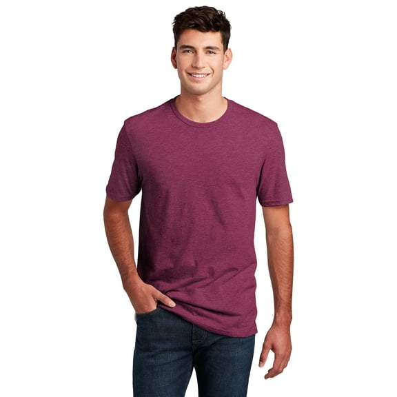 JustBlanks Mens Perfect Blend Crew Neck T Shirt Shoulder to shoulder taping 1x1 rib knit neck