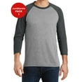 thumbnail image 1 of JustBlanks Men's Perfect Tri 3/4-Sleeve Raglan Back neck tape 4.5-oz. Weight T Shirt, 1 of 1