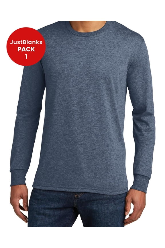 Perfect Tri Long Sleeve Tee 32 singles 4.5-ounce. Weight Shoulder to shoulder taping 1x1 rib knit neck and cuffs Cew Neck T Shirt