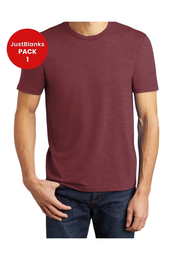 Mens Perfect Tri Shoulder to shoulder taping 1x1 rib knit neck Crew Neck T Shirt