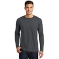 thumbnail image 1 of JustBlanks Men's Perfect Weight Long Sleeves Tee 100% Combed Cotton Open Sleeves Looks Perfect Crew Neck T-Shirt for Men - Charcoal - Small, 1 of 1