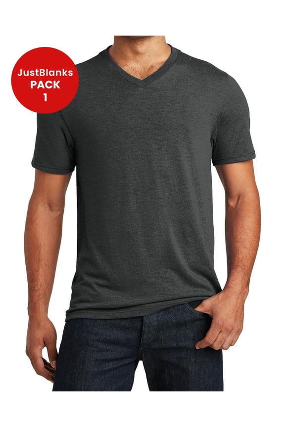 Mens Tri Blend V Neck Soft Comfortable Lightweight Casual T Shirt