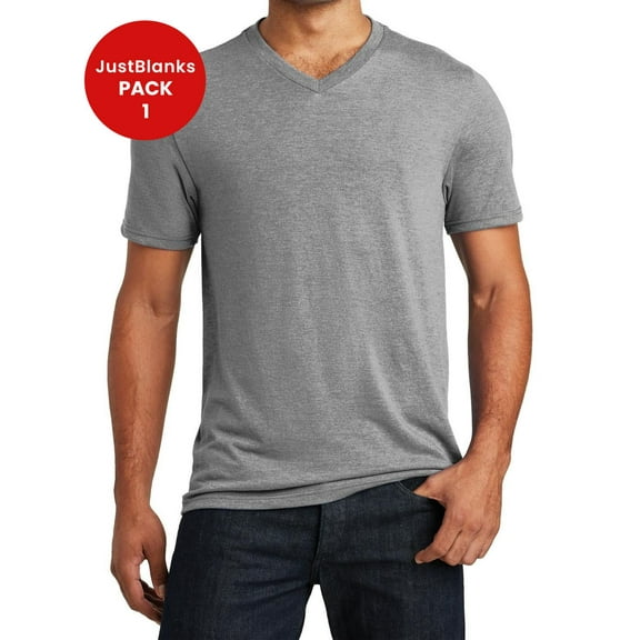 JustBlanks Mens Tri Blend V Neck Soft Comfortable Lightweight Casual T Shirt