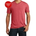 thumbnail image 1 of JustBlanks Men's Short Sleeve Perfect Tri T-Shirt Tee Look of Perfection Shoulder to Shoulder Taping Poly-Cotton V-Neck Tee for Men - Red Frost - 4X-Large, 1 of 1