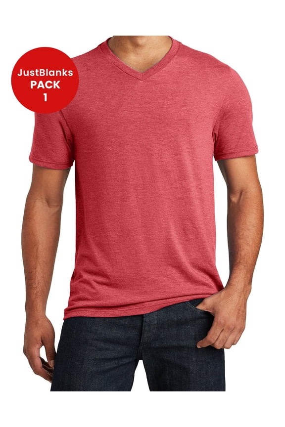 Mens Tri Blend V Neck Soft Comfortable Lightweight Casual T Shirt