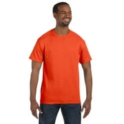 JustBlanks Men's Short Sleeve Tee Dri-Power Active 50/50 Cotton/Polyester Athletic Performance Crew T-Shirt for Men - Burnt Orange - Medium