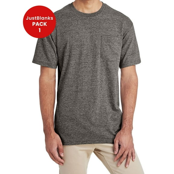 JustBlanks Heavyweight Hammer Short Sleeve T-Shirt with Chest Pocket