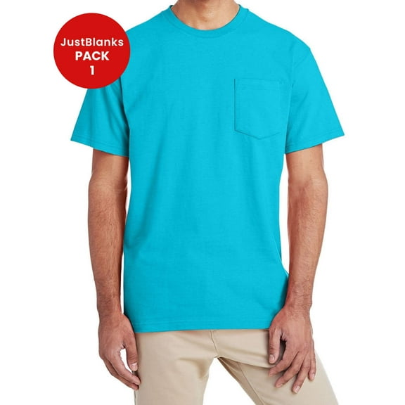 JustBlanks Heavyweight Hammer Short Sleeve T-Shirt with Chest Pocket