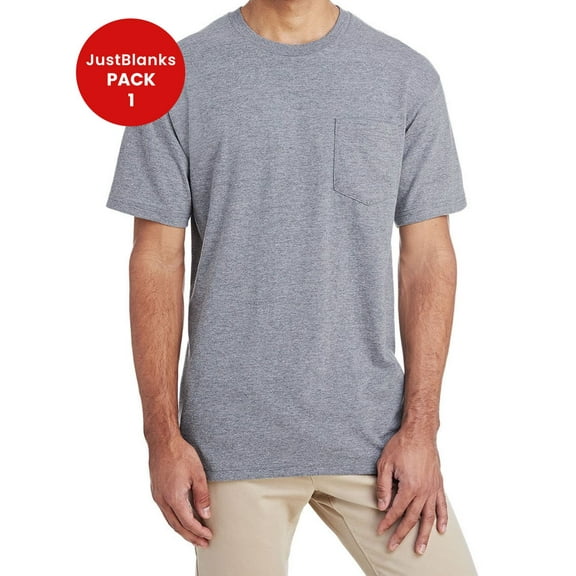 JustBlanks Heavyweight Hammer Short Sleeve T-Shirt with Chest Pocket