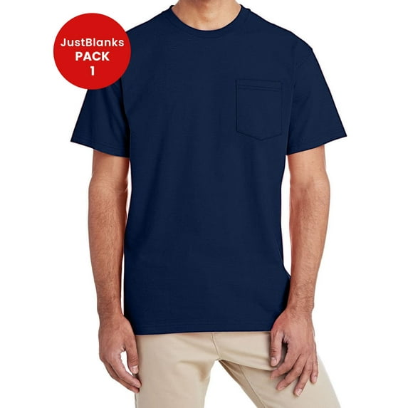 JustBlanks Heavyweight Hammer Short Sleeve T-Shirt with Chest Pocket