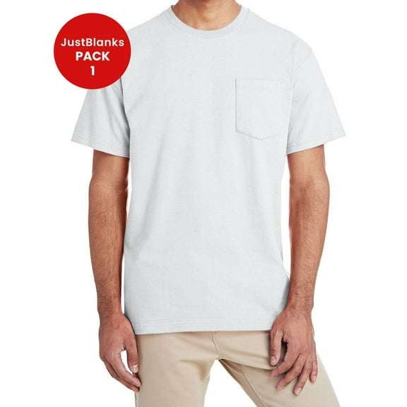 JustBlanks Heavyweight Hammer Short Sleeve T-Shirt with Chest Pocket