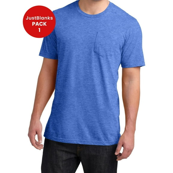 JustBlanks Mens Slim Fit Soft Combed Cotton Stylish Casual with Chest Pocket T Shirt