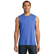 JustBlanks Men's Sleeveless V.I.T. Muscle Tank Top 4.3-ounce 100% 4.3-ounce, 100% Combed Ring Spun Cotton Crew Neck Tank Top for Men - Royal Frost - Small