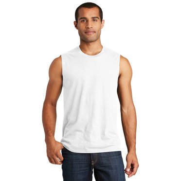 Men's Heavyweight Sleeveless Muscle Shirt - 5.9 Oz Cotton Crew Neck T-Shirt