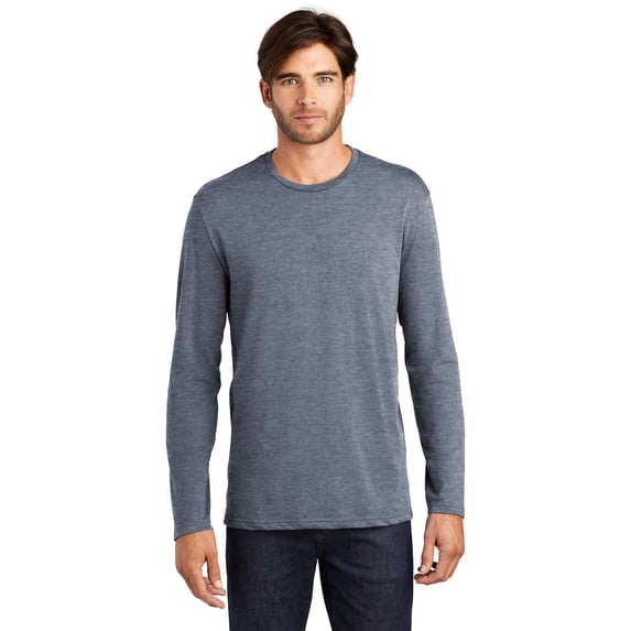 JustBlanks Mens Lightweight Long Sleeve Cotton Tee Comfortable Fit Durable Rib Knit Collar