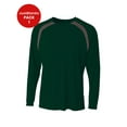 thumbnail image 1 of JustBlanks Mens Long Sleeve Color Block Crewneck for Men Athletic Performance T Shirt, 1 of 1