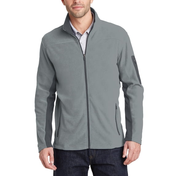 JustBlanks Mens Midweight Polyester Microfleece Full Zip Jacket with Long Sleeves Stand Collar