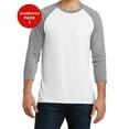 thumbnail image 1 of JustBlanks Mens Perfect Tri 3/4 Sleeve Raglan Back neck tape 4.5 oz. Weight T Shirt, 1 of 1