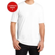 JustBlanks Mens Perfect Tri Shoulder to shoulder taping 1x1 rib knit neck Crew Neck T Shirt