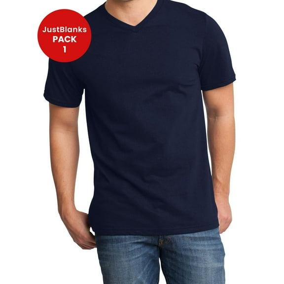 JustBlanks Men Women Slim Fit V Neck Breathable Cotton Durable Shoulder Taping T-Shirt