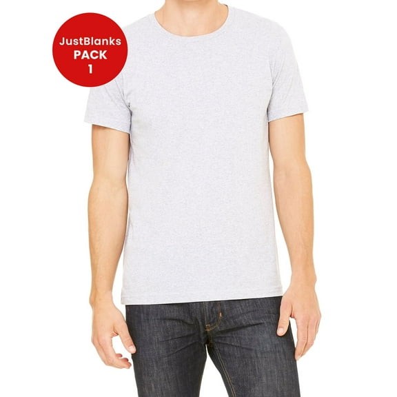 JustBlanks Mens Womens Crew Neck Tee American Made Lightweight Cotton