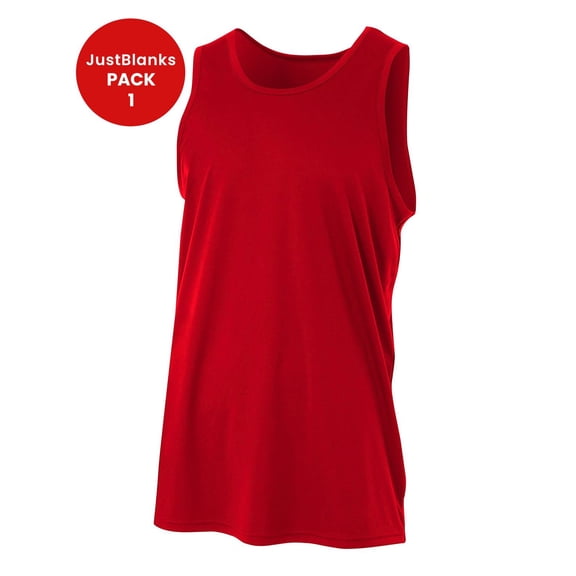 JustBlanks Mens Workout Tank Tops Performance Muscle Sleeveless Crewneck for Men