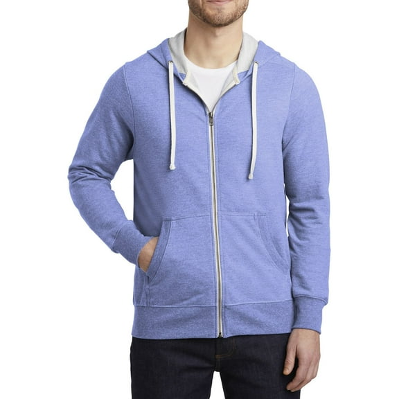 JustBlanks Perfect Tri French Terry Full-Zip Hoodie, Maritime Frost, 4XL