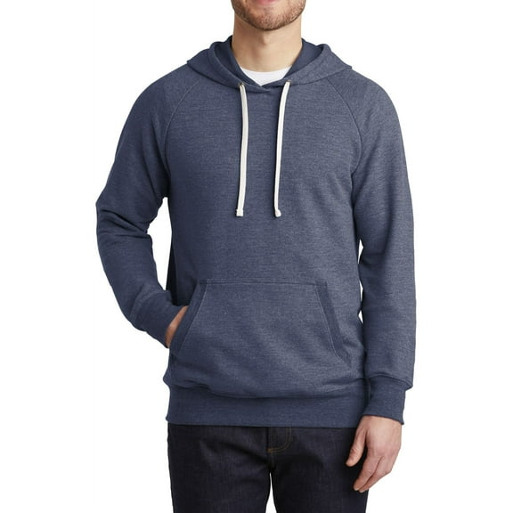 JustBlanks Tri Blend French Terry Hoodie Lightweight Pullover with Front Pocket Drawstring Hood Sweatshirts